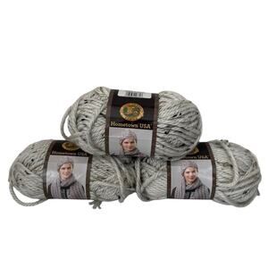 Lion Brand Yarn Hometown Acrylic Blend Yarn Color 302 Aspen Tweed 3 Pack